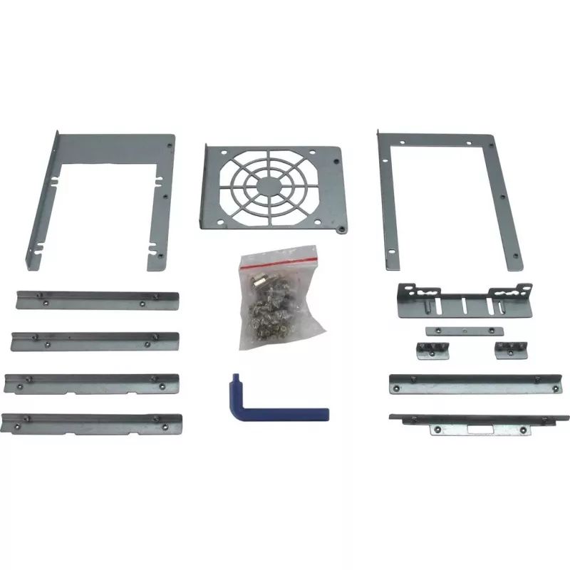 Palvelinkotelo Inter-Tech 4U-4424 rack musta, hopea