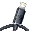Baseus Crystal Shine kaapeli USB-Lightning, 2,4 A, 1,2 m (musta)