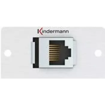 Kindermann Konnect 50 alu - modulaarinen Faceplate-Snap-In - RJ-45