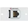Kindermann Konnect 50 alu - modulaarinen Faceplate-Snap-In - RJ-45