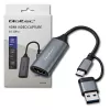 USB-C - USB-A ja HDMI 4K 30Hz -adapteri QOLTEC alumiinista