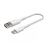 USB-kaapeli Belkin CAB002BT0MWH 0,15 m USB-A USB-C valkoinen