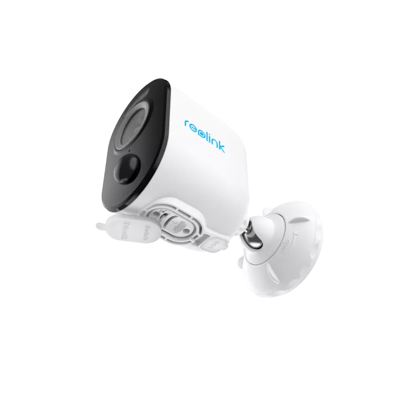 Reolink Argus B330 (BWC2K02SP) Wi-Fi IP-valvontakamera akulla ja aurinkopaneelilla, 5 MP 2880x1616, IP65, värillinen yönäkö, sisä- ja ulkokäyttöön, valkoinen