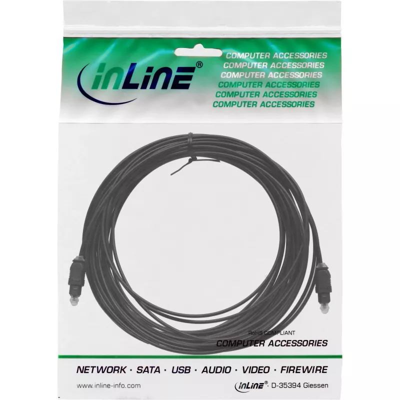 Optinen audiokaapeli Toslink-pistoke/pistoke 1 m InLine 89921