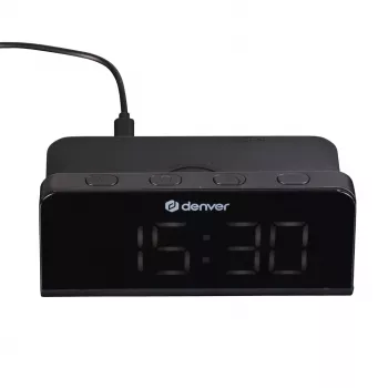 Denver ECQ-103MK2 digitaalinen herätyskello musta LED-näyttö paristokäyttöinen