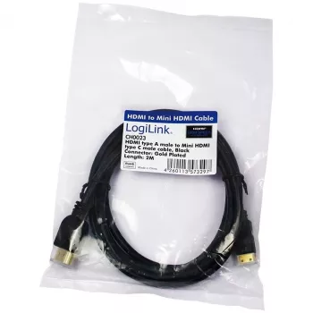 HDMI-kaapeli LogiLink CH0023 2m HDMI Type-A Type-C musta