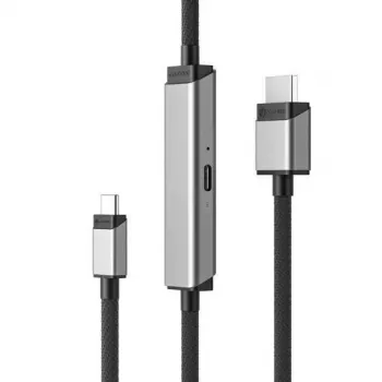 ALOGIC ULCHDPD01-SGR videokaapelisovitin 1 m USB Type-C HDMI + USB hopea