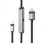 ALOGIC ULCHDPD01-SGR videokaapelisovitin 1 m USB Type-C HDMI + USB hopea