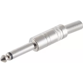 Mono 2-napainen 6,3 mm kuulokepistoke ShiverPeaks 22220506 metalli, 6,3 mm monopistoke