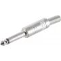 Mono 2-napainen 6,3 mm kuulokepistoke ShiverPeaks 22220506 metalli, 6,3 mm monopistoke