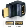 HDMI-adapteri DeLOCK 65072 HDMI-uros / HDMI-naaras, 90° ylöspäin