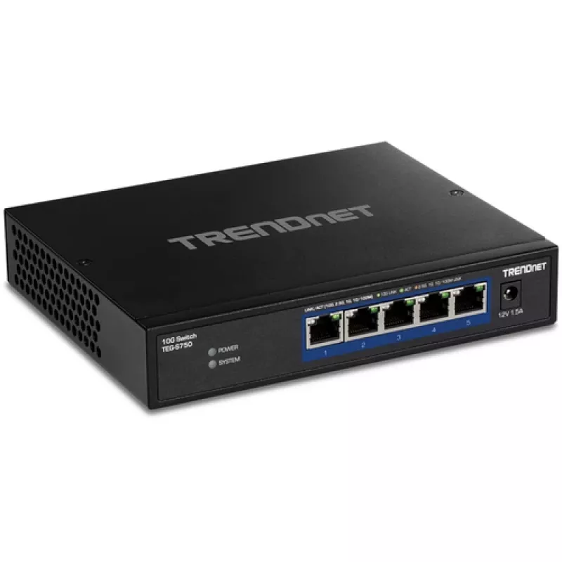 Verkkokytkin Trendnet TEG-S750 10G Ethernet 5 porttia musta