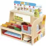 Melissa & Doug puinen voileipätiski leikkelemakoneella – 56-osainen leikkiruokasarja – FSC-sertifioitu