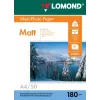 Lomond valokuvamustesuihkupaperi matta 180 g/m² A4, 50 arkkia