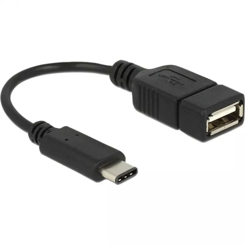 USB-kaapeli DeLOCK 65579 USB 2.0 0,15 m USB-C USB-A musta