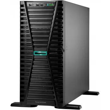 HPE ProLiant ML110 Gen11 4510 12-Core 1P 64GB-R MR408i-O 8SFF 2x480GB SSD 2x1000W RPS EU palvelin