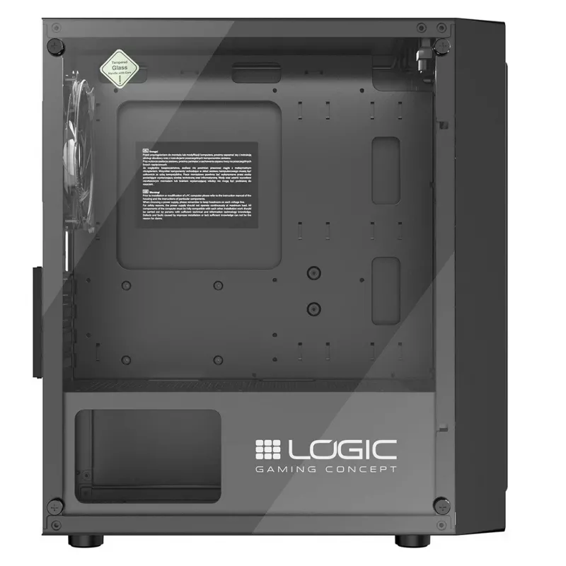 Tietokonekotelo Logic Concept Atos AM-ATOS-10-0000000-0002 ATX musta