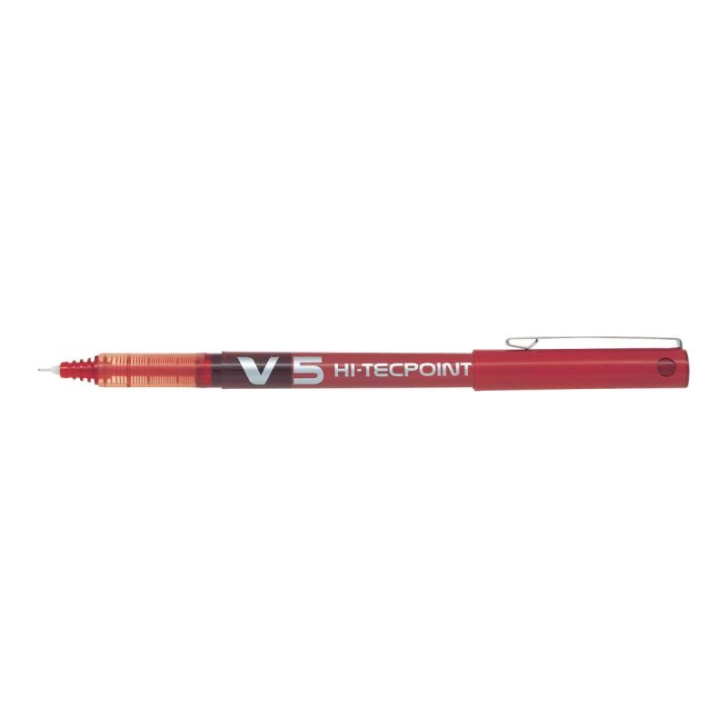 Pilot V5 Hi-Tecpoint BX-V5-R Rollerball-kynä, 0,5 mm, punainen