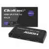Qoltec 51797 aktiivinen HDMI-jakaja 2 x HDMI 4K x 2K | 6 Gb/s | 60 Hz