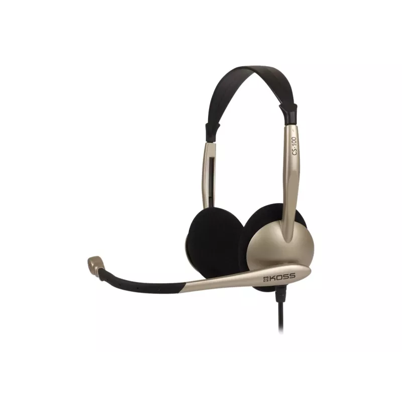 Koss CS100 langalliset on-ear-kuulokkeet mikrofonilla, musta/kulta