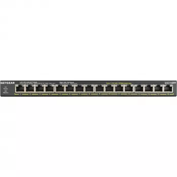 NETGEAR GS316PP hallitsematon Gigabit Ethernet (10/100/1000) Power over Ethernet (PoE) musta