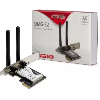 Inter-Tech DMG-32 - sisäinen - langaton - PCI Express - Wi-Fi - 650 Mbit/s - musta - hopea (88888148)