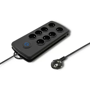 Ylijännitesuoja Qoltec 50161 musta 8 AC-pistorasiaa 230 V