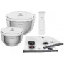 ZWILLING Fresh&Save Bowl aloituspaketti tyhjiö- ja tuoreussäilytysastiat 9 osaa ruostumaton teräs