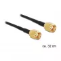 DeLOCK 88475 koaksiaalikaapeli 0,32 m RP-SMA kulta musta
