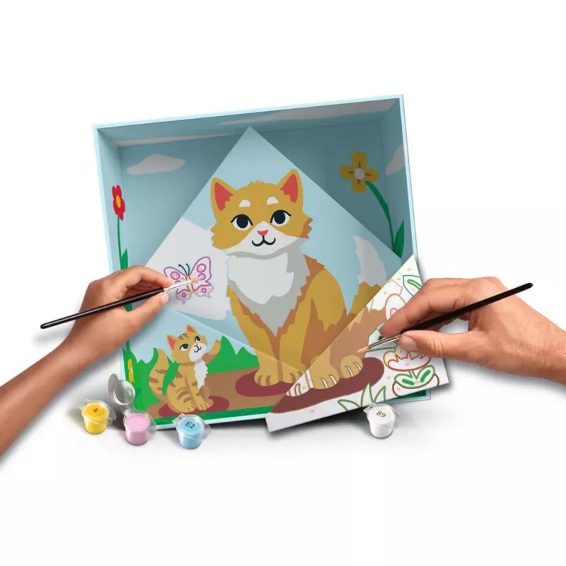Maalaussarja Ravensburger CreArt Do it together — kissamalli, yhteinen maalaussarja