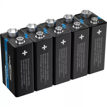 Ansmann 1505-0002 - kertakäyttöinen paristo - litium - 9 V - 5 kpl - musta - -40 - 60 °C