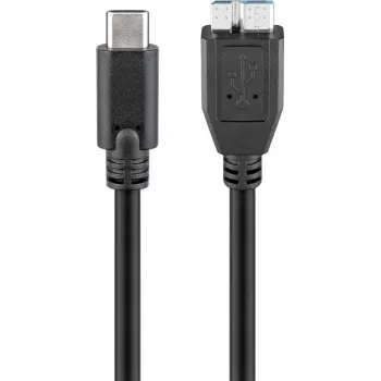 Wentronic goobay - USB-kaapeli - Micro-USB Type-B (uros) - USB-C (uros) - USB 3.1 - 60 cm - käännettävä C-uros (67995)