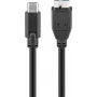 Wentronic goobay - USB-kaapeli - Micro-USB Type-B (uros) - USB-C (uros) - USB 3.1 - 60 cm - käännettävä C-uros (67995)