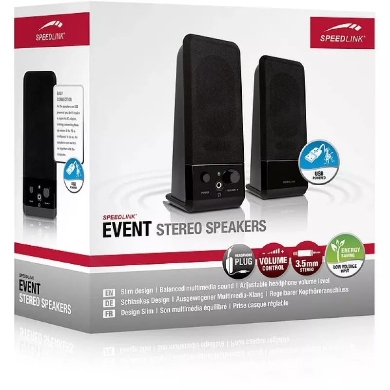 Kaiutin SPEEDLINK EVENT musta johdollinen 5 W