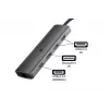 Alcasa HUB-C001A USB-keskitin USB Type-C 5000 Mbit/s antrasiitti