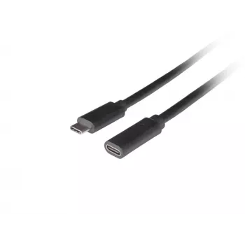 USB-kaapeli LANBERG CA-USBE-20CC-0015-BK USB-C–USB-C 1,5 m, USB 3.2 Gen 1 (5 Gbit/s), kullatut koskettimet, musta