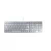 CHERRY KC 6000 -näppäimistö ohut yleiskäyttöön USB QWERTZ saksa hopea