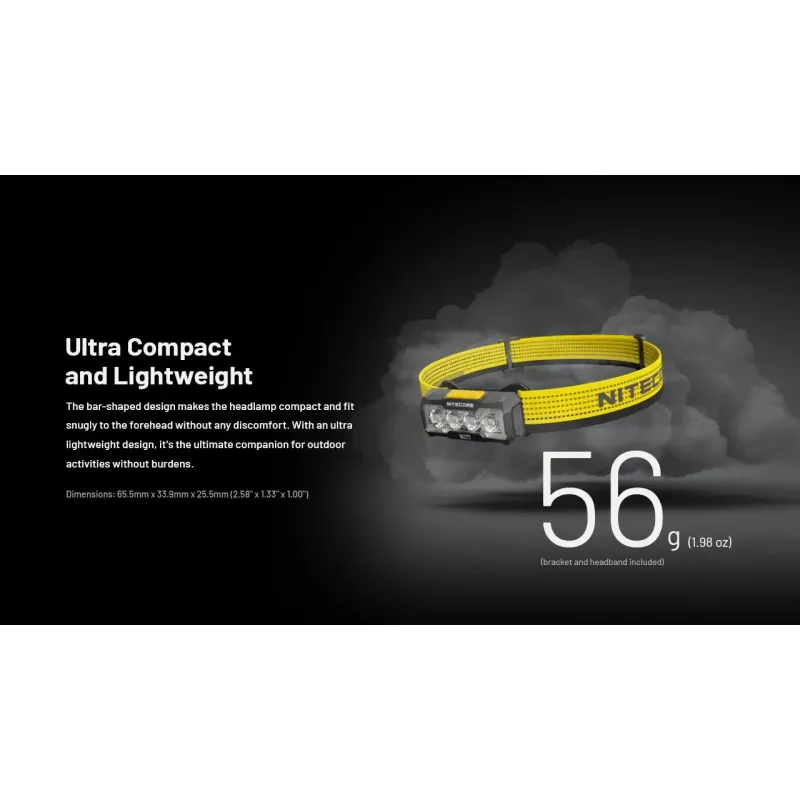 Nitecore NU27 otsalamppu musta, keltainen LED-otsalamppu