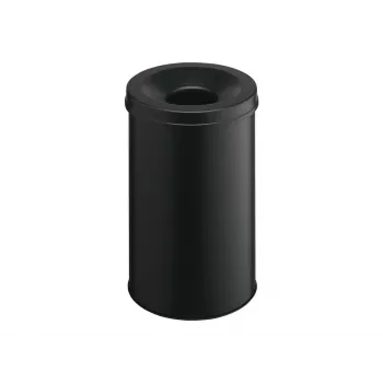 Jäteastia pyöreä teräs musta Durable 330601