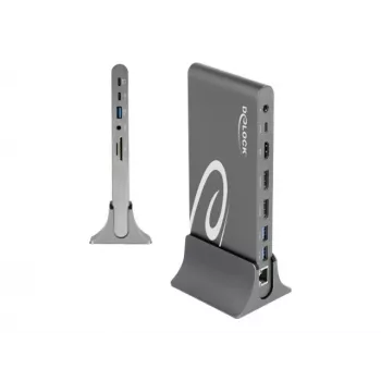 Telakointiasema DeLOCK USB Type-C DP 1.4 Triple 4K Display