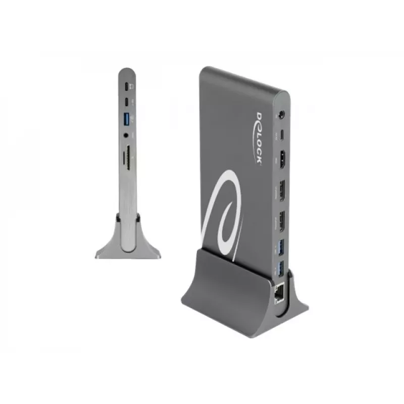 Telakointiasema DeLOCK USB Type-C DP 1.4 Triple 4K Display
