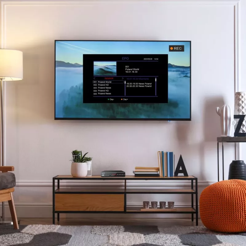 Digitaalinen TV-vastaanotin MANTA DVBT025PRO DVB-T2 Full HD -tuki USB-tallennus