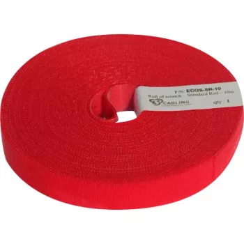 Kaapelinmerkintänauha Patchsee ECO-Scratch 10 m, punainen, 19 mm leveys