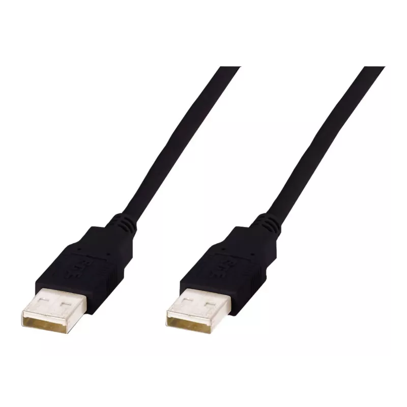 Assmann USB-liitäntäkaapeli, tyyppi A M/M, 3,0 m, USB 2.0 yhteensopiva, UL, musta (AK-300100-030-S)