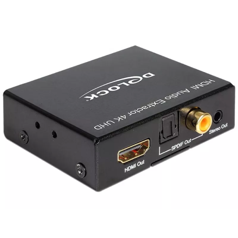HDMI stereo / 5.1 -kanava audion erotin 4K, sovitin musta