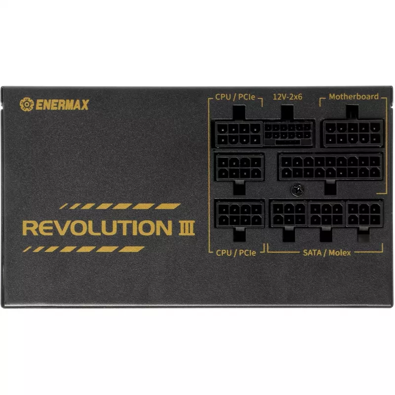 Virtalähde ENERMAX ERV1000G-AHG-MAC, 1000 W, 20+4-Pin-ATX, täysmodulaarinen, 80 PLUS Gold, musta