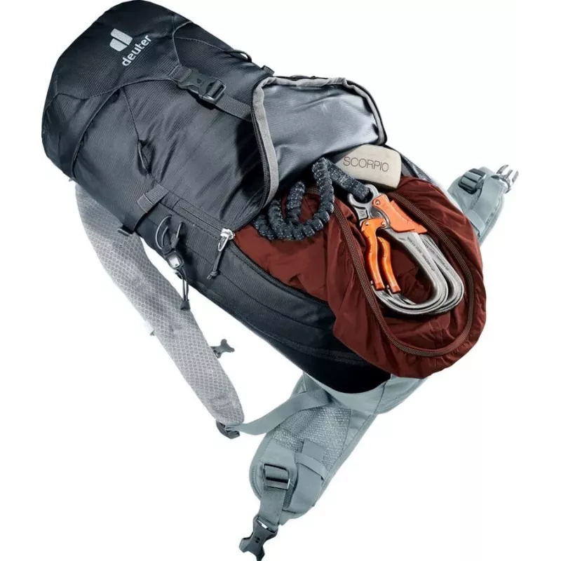 Reppu DEUTER Trail 18 I — päiväreppu, 18 L, musta/schiefer