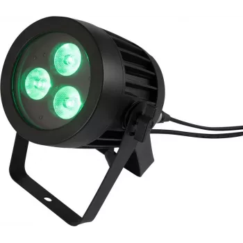 LED PAR-valo EUROLITE 3x8W QCL Spot — 3x8W RGB COB LED, kompakti PAR-spotti