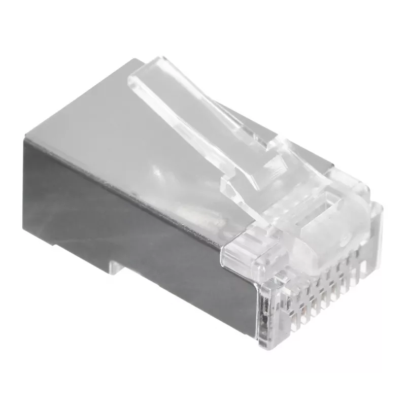 LANBERG RJ-45-liitin PLS-5000EZ, Cat5e, F/UTP (FTP), harmaa, 100 kpl