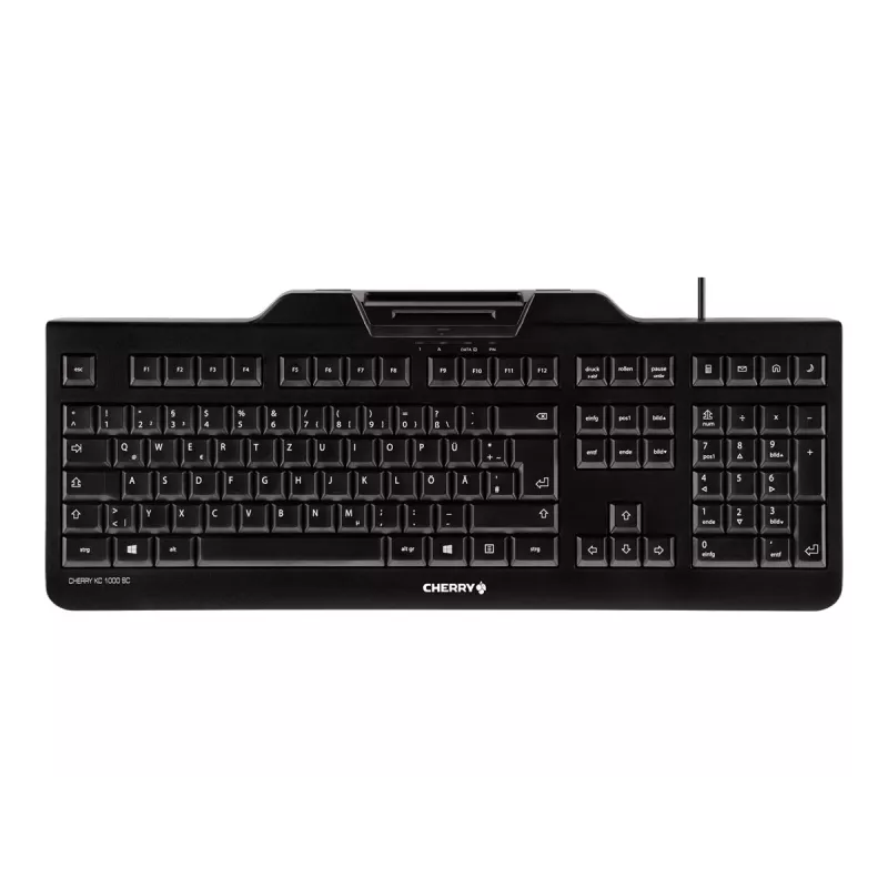 CHERRY KC 1000 SC näppäimistö USB QWERTZ sveitsiläinen musta
